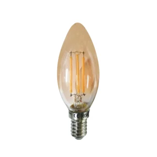 LED крушка DECO5WWAMSD E14 220v 5w 2700K FILAMENT AMBER STEP DIMMABLE CANDLE - Aca Light