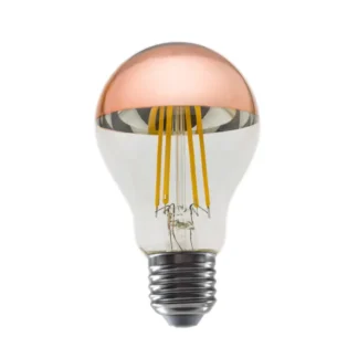 LED крушка ELIOR8WWDIMRG E27 A60 220v 8w 2700K FILAMENT HALH ROSE GOLD DIMMABLE - Aca Light