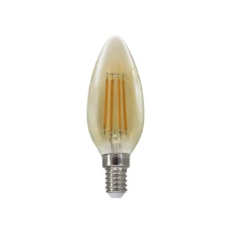 LED крушка FLAM4WWAMSD E14 220v 4w 2700K FILAMENT AMBER STEP DIMMABLE CANDLE - Aca Light