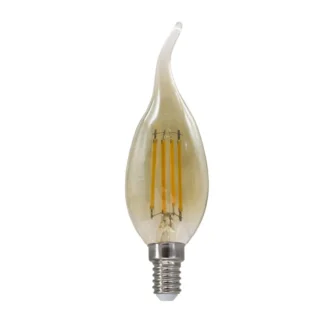 LED крушка FLAM4WWTIPAMSD E14 220v 4w 2700K FILAMENT AMBER STEP DIMMABLE TIP CANDLE - Aca Light
