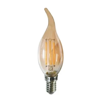 LED крушка FLAM5WWTIPDIMAM E14 220v 5w 2700K FILAMENT AMBER DIMMABLE TIP CANDLE - Aca Light