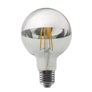 LED крушка PALA958WWDIMS E27 G95 220v 8w 2700K FILAMENT HALF SILVER DIMMABLE GLOBE - Aca Light