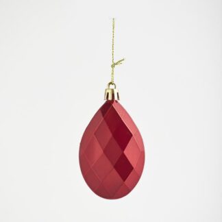 PLASTIC DIAMONDS, RED, SET 6PCS, 8cm 600-42741 - Eurolamp