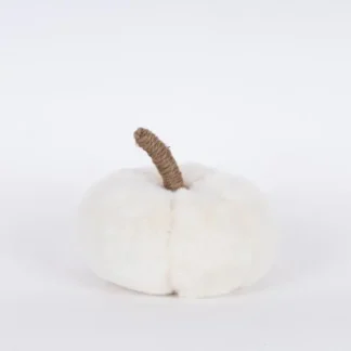 FUR PUMPKIN, WHITE, 15x16cm 600-46367 - Eurolamp