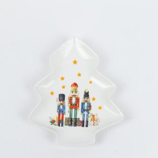 TREE PLATTER WITH NUTCRACKERS, 25cm 600-46502 - Eurolamp