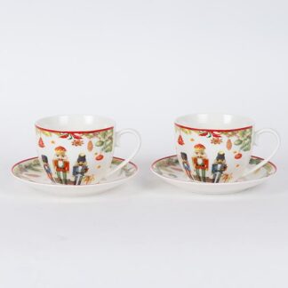 CUP WITH SAUCER, WITH NUTCRACKERS, SET 2 PCS 600-46508 - Eurolamp