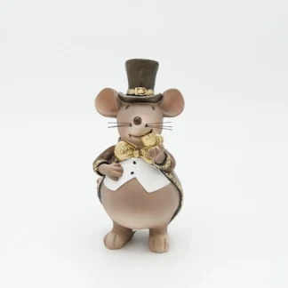 POLYRESIN MOUSE , WITH BROWN HAT, 8x16.5cm 600-46849 - Eurolamp