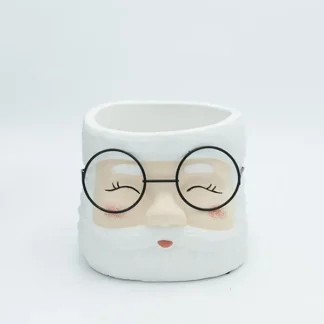 CEMENT PLANTER, FACE OF SΑΝΤΑ, 12.5x11.5x10cm 600-47151 - Eurolamp