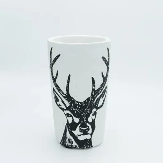 VASE CEMENT, WITH REINDEER, 11.5x11.5x20cm 600-47157 - Eurolamp