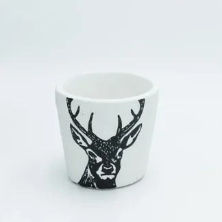 CEMENT PLANTER WITH REINDEER, 10.5x10.5x10cm 600-47159 - Eurolamp