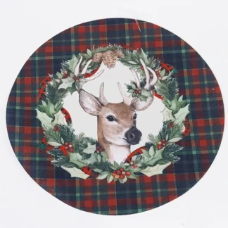PLACE MAT WITH REINDEER, 40cm 600-47180 - Eurolamp
