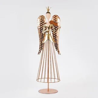 ANGEL WITH VIOLIN, METAL, BRONZE, 21.6x12.7x78.74cm 600-47221 - Eurolamp