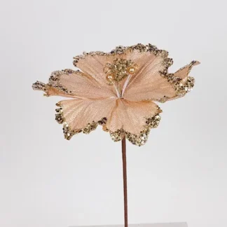 MAGNOLIA, WARM PINK WITH CHAMPAGNE DETAILS, 26x45cm 600-47409 - Eurolamp