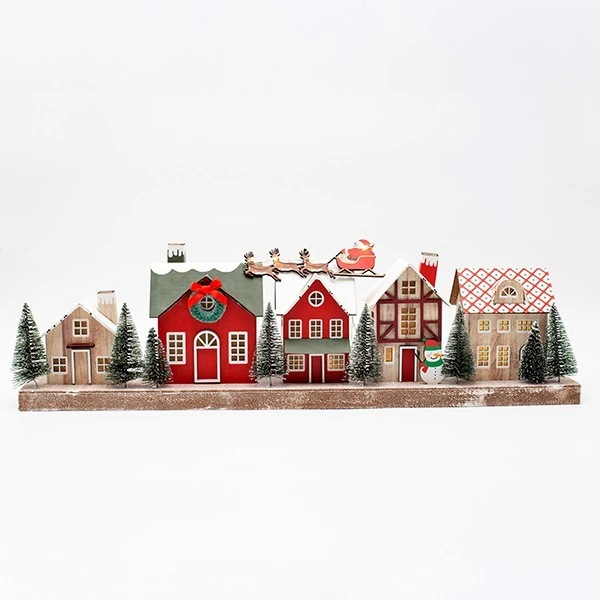 PAPER HOUSES, LIGHTED, 50.8x9x15cm 600-47756 - Eurolamp