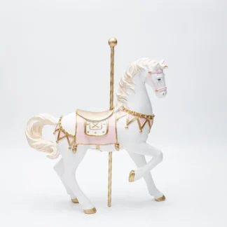 POLYRESIN CAROUSEL HORSE, PINK, 25.5x30cm 600-47876 - Eurolamp