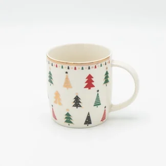 CUP WITH COLORED TREES, 350ml 600-48043 - Eurolamp