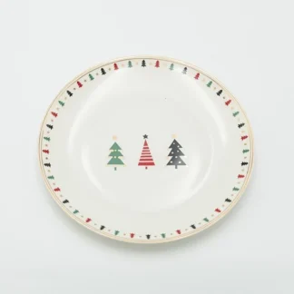 PLATE WITH COLORED TREES, SET 2PCS, 20cm 600-48045 - Eurolamp