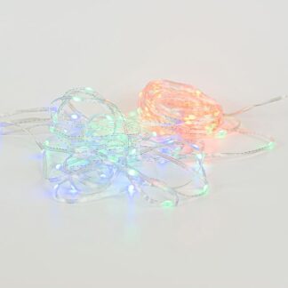 LINE, 100 SMART MINI LED, USB, APP CONTROLLED, M/F, REMOTE CONTROL (TIMER, DIMMER), TRANSPARENT FLAT COPPER WIRE, RGB LED PER 10cm, LEAD WIRE 2m, IP20 600-01320 - Eurolamp