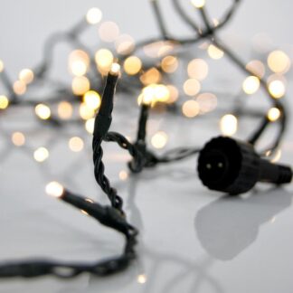 LINE PRO, 300 LED 3mm, 31V & 9W ADAPTOR, 4 CONNECTORS UP TO 3 SET, GREEN PVC WIRE, WARM WHITE LED PER 5cm, LEAD WIRE 3m, IP44 600-01551 - Eurolamp
