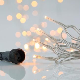 LINE PRO, 300 LED 3mm, 31V & 9W ADAPTOR, 4 CONNECTORS UP TO 3 SET, TRANSPARENT PVC WIRE, WARM WHITE LED PER 5cm, LEAD WIRE 3m, IP44 600-01591 - Eurolamp