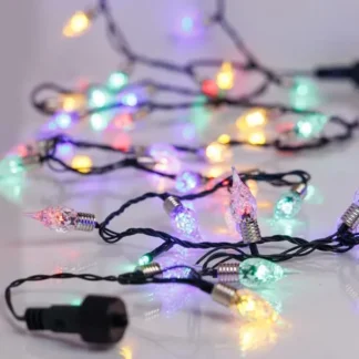 LINE, 200 LED 5mm, VINTAGE DECO 1.2mm, 31V ADAPTOR, 4 CONNECTORS UP TO 3 SET, GREEN PVC WIRE, MULTI LED PER 5cm, LEAD WIRE 3m, IP44 600-03960 - Eurolamp