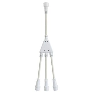 DIY, 1 TO 3 TYPE CONNECTOR, WHITE RUBBER WIRE PER 10cm, IP65 600-11968 - Eurolamp