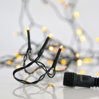LINE, 300 LED 3mm, 31V ADAPTOR, 4 CONNECTORS UP TO 3 SET, GREEN PVC WIRE, WARM WHITE LED PER 5cm, LEAD WIRE 3m, IP44 600-15401 - Eurolamp