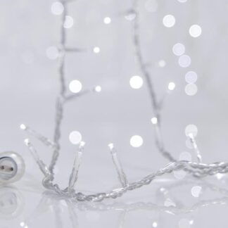 LINE, 300 LED 3mm, 31V ADAPTOR, 4 CONNECTORS UP TO 3 SET, TRANSPARENT PVC WIRE, WHITE LED PER 5cm, LEAD WIRE 3m, IP44 600-15420 - Eurolamp