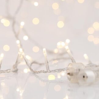 LINE, 300 LED 3mm, 31V ADAPTOR, 4 CONNECTORS UP TO 3 SET, TRANSPARENT PVC WIRE, WARM WHITE LED PER 5cm, LEAD WIRE 3m, IP44 600-15421 - Eurolamp