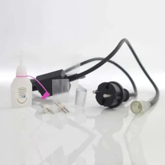 SET 5pcs, 1.50m WIRE(rectifier with fuse), PLUG AND CONNECTOR FOR LED ROPE LIGHT, IP44 600-22250 - Eurolamp