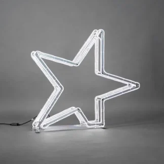 PROFESSIONAL DESIGN, STAR 3D, NEON ROPE LIGHT, TWO SIDED, WHITE, 89x90x14cm, IP44 600-23390 - Eurolamp