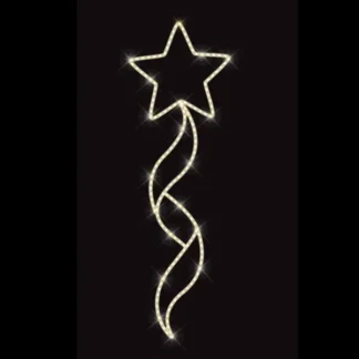 PROFESSIONAL POLE DESIGN, STAR, WARM WHITE LED ROPE LIGHT, 150x50cm, IP65 600-23411 - Eurolamp