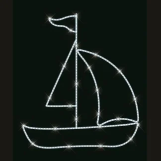 PROFESSIONAL POLE DESIGN, SHIP, WHITE LED ROPE LIGHTS, 100x90cm, IP65 600-23415 - Eurolamp