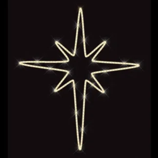 PROFESSIONAL POLE DESIGN, BETHLEEM STAR, WARM WHITE LED ROPE LIGHT, 100x90cm, IP65 600-23416 - Eurolamp