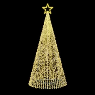 PROFESSIONAL DESIGN, CHRISTMAS TREE 3D, 230V, WARM WHITE LED ROPE LIGHT, WARM WHITE LED, 900x350cm, IP65 600-23569 - Eurolamp