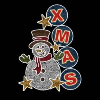 PROFESSIONAL FLOOR DESIGN, SNOWMAN WITH INSCRIPTION, 230V, WHITE & WARM WHITE LED ROPE LIGHT, 250x165, IP65 600-23622 - Eurolamp