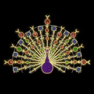 PROFESSIONAL FLOOR DESIGN, PEACOCK, 230V, MULTI LED ROPE LIGHT, MULTI LED, 340x250, IP65 600-23625 - Eurolamp