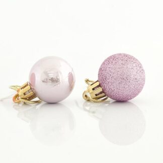 PINK BALL, PLASTIC, SET 27PCS, (9 PEARL, 18 GLITTER), 3cm 600-42640 - Eurolamp