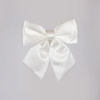 BOW, WHITE WITH CRYSTALS, 28cm 600-46397 - Eurolamp