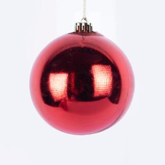 PLASTIC BALL, RED, SHINY, SET 2PCS, 20cm 600-46438 - Eurolamp