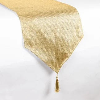 TABLE RUNNER, METALLIC GOLD, 32x180cm 600-47292 - Eurolamp