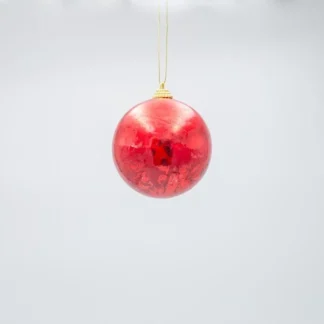 BALL, METALLIC RED, SET 6PCS,  8cm 600-47632 - Eurolamp