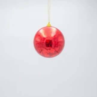 BALL, METALLIC RED, SET 3PCS,  10cm 600-47633 - Eurolamp
