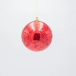 BALL, METALLIC RED, SET 2PCS,  12cm 600-47637 - Eurolamp