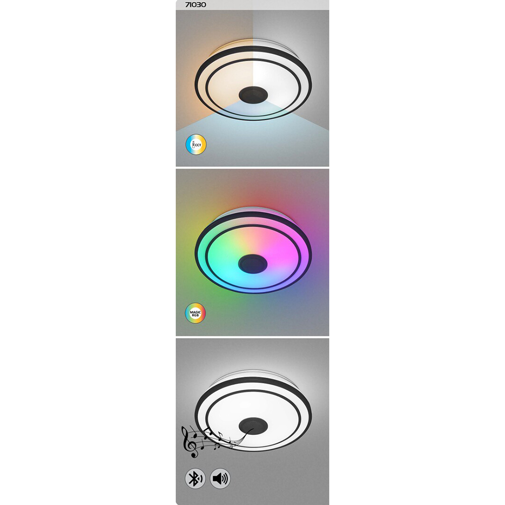 LED плафон с bluetooth колонка Nikolaus 71030 Rabalux - Image 7