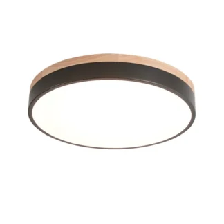 LED CEILING LAMP FINESSE R3-35 Ø400xH60 35W 3xCCT (3000K/4000K/6500K) 3150Lm MAT BLACK+WOODEN 2027940 VITO