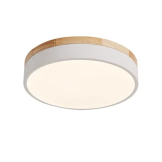 LED CEILING LAMP FINESSE R3-35 Ø400xH60 35W 3xCCT (3000K/4000K/6500K) 3150Lm MAT WHITE+WOODEN 2027950 VITO