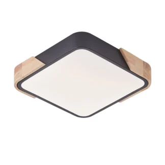 LED CEILING LAMP FINESSE S2-35 400x400xH50 35W 3xCCT (3000K/4000K/6500K) 2975Lm MAT BLACK+WOODEN 2027980 VITO