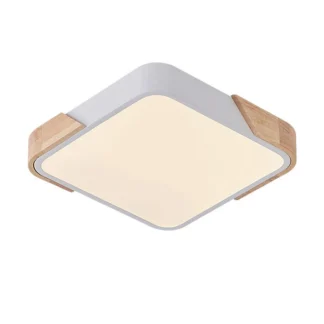 LED CEILING LAMP FINESSE S2-35 400x400xH50 35W 3xCCT (3000K/4000K/6500K) 2975Lm MAT WHITE+WOODEN 2027990 VITO