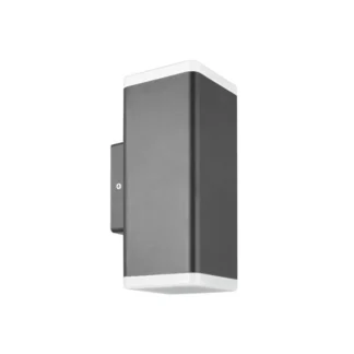 LED ФАСАДЕН АПЛИК ADRIA SQL2 8W 480Lm 4000K (НЕУТРАЛНА СВЕТЛИНА) IP65 76x200x99mm ДВУПОСОЧНO ОСВЕТЯВАНЕ ЦВЯТ АНТРАЦИТ 3230580 VI